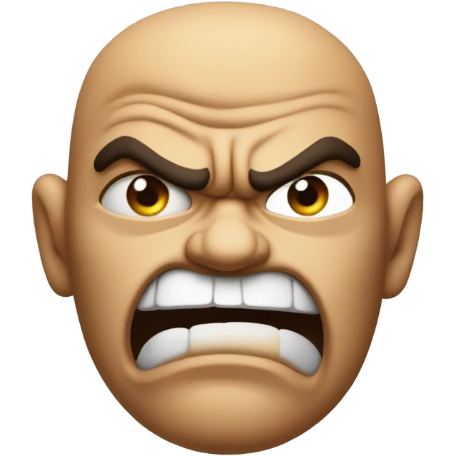 Angry face emoji