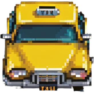 classic yellow taxi cab emoji