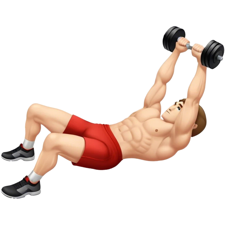 guy lying dumbbell flyes emoji