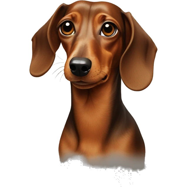 realistic dachshund dog portrait emoji