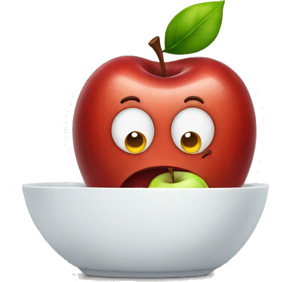kidney eating an apple emoji