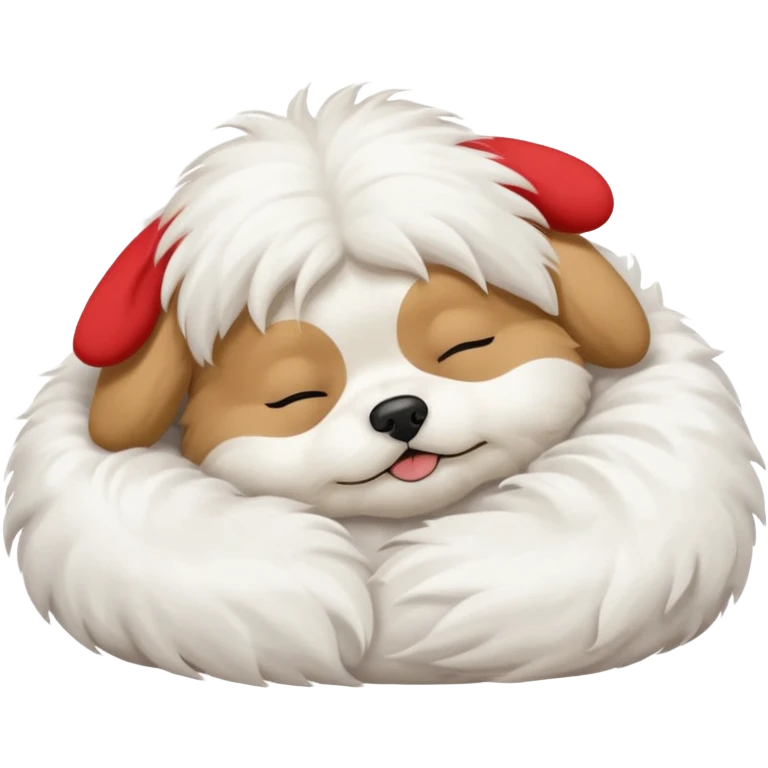 maltese sleeping emoji
