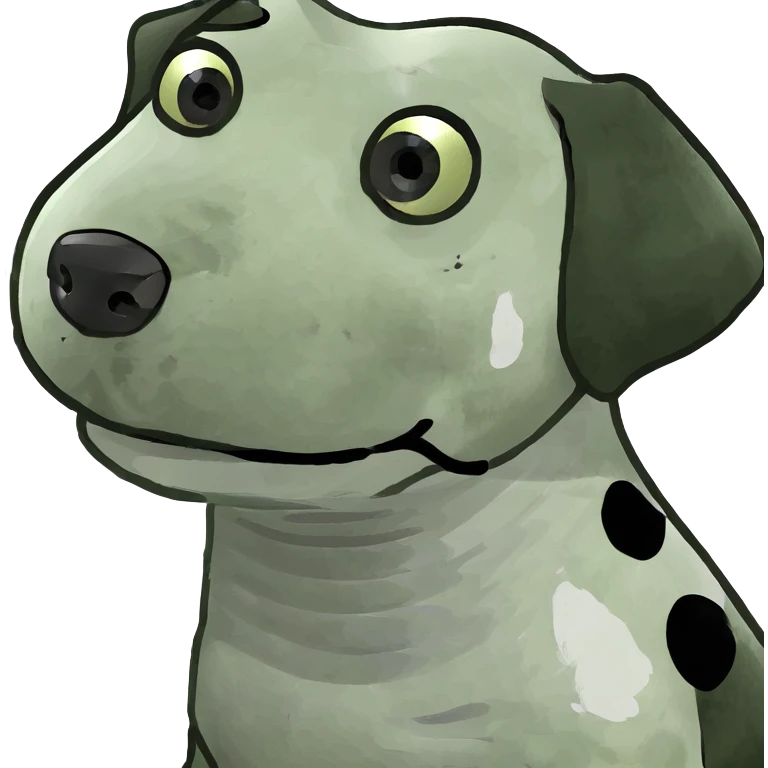 A dog with white and black spots  emoji