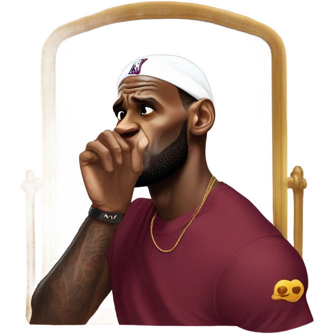 Lebron kissing lebron emoji