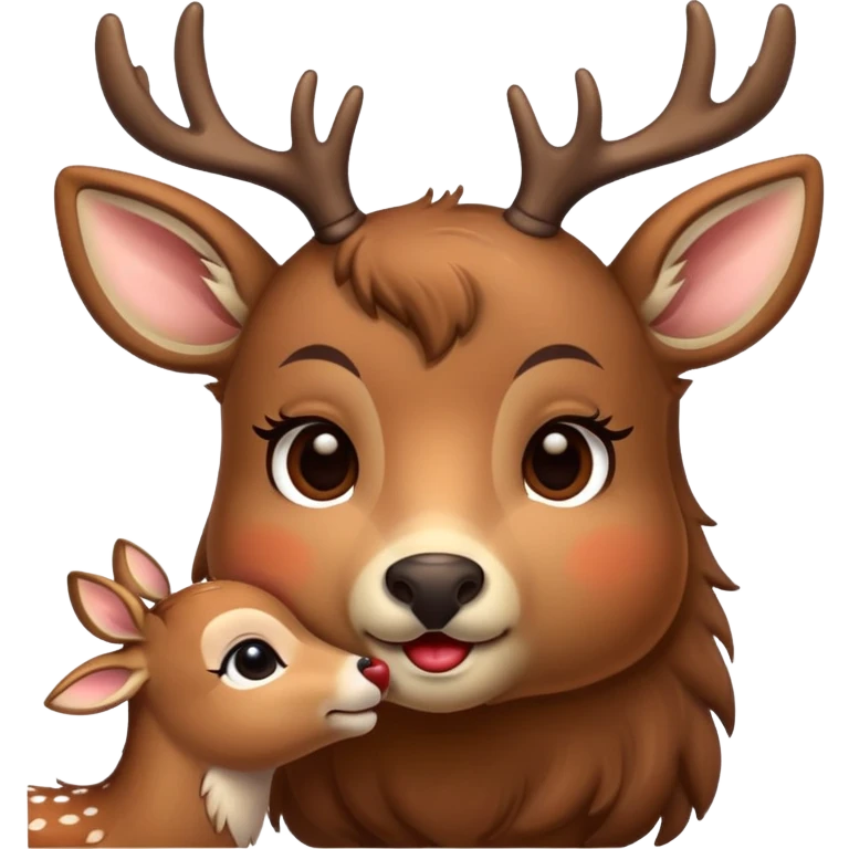 deer sending a kiss emoji