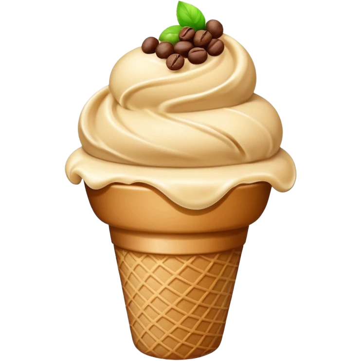 bolitas de helado de cafe con semilla de cafe  emoji