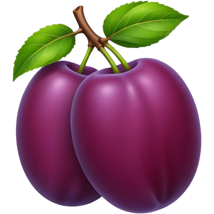 oval-shaped plum emoji