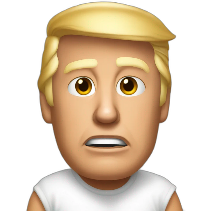 Donald trump in prison with his cell mate behind him emoji