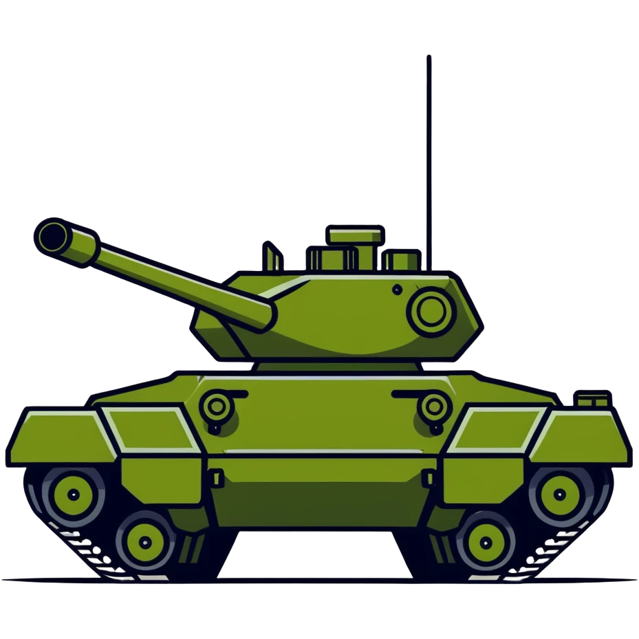 Green military tank emoji