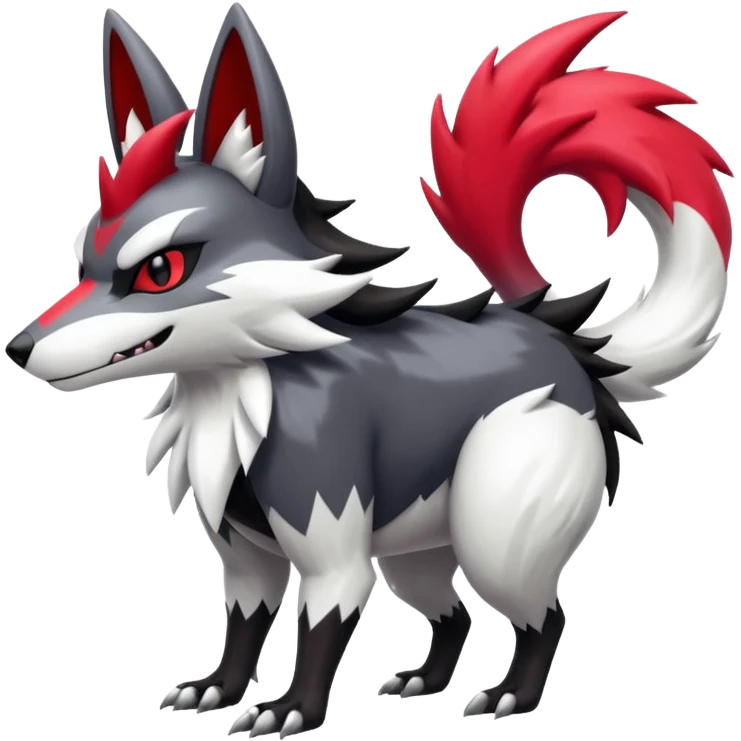 Shiny furry cool Zangoose-Obstagoon-fusion emoji