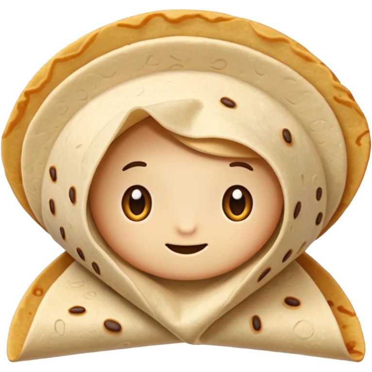 flour tortilla without filling emoji