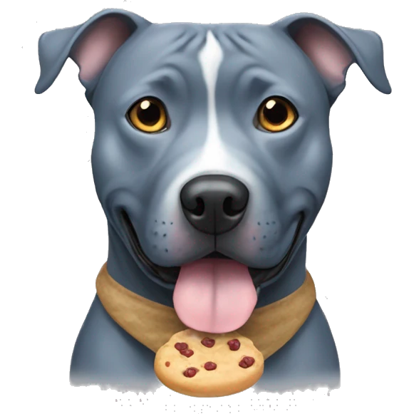 Blueish gray Staffy stole food emoji