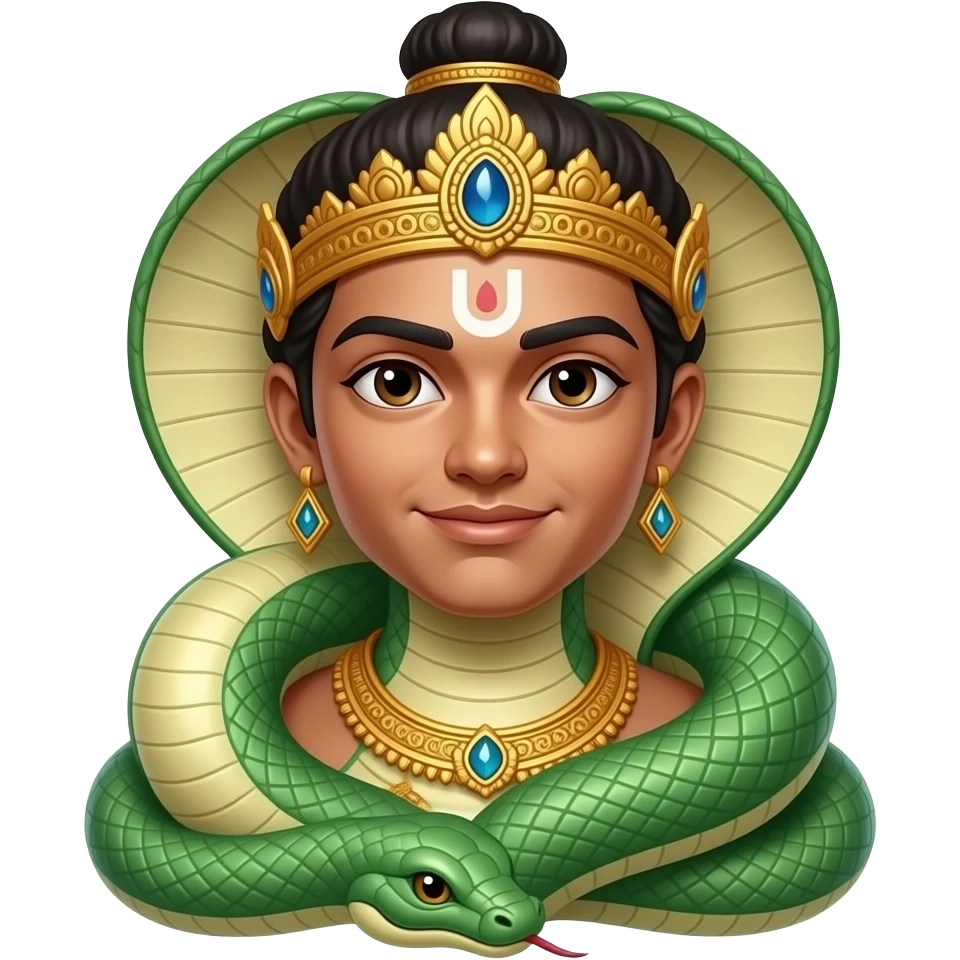 Naga (serpent) god with a human fitures emoji