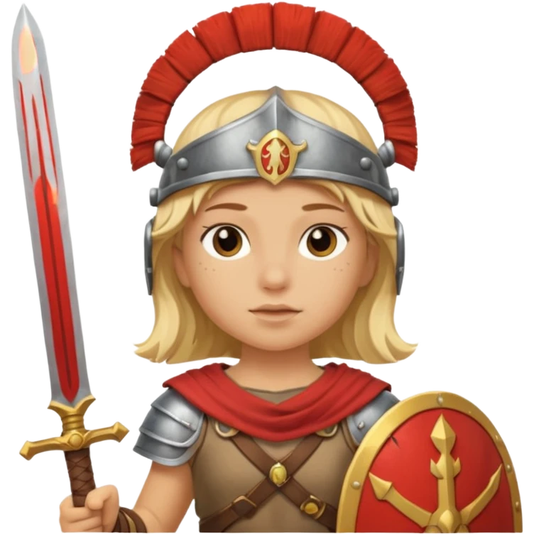 Roman warrior blond girl emoji