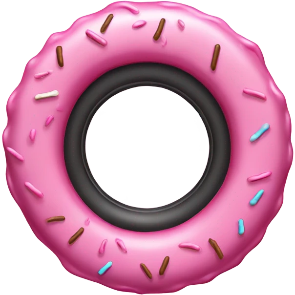 Tire  with pink donut inside  emoji
