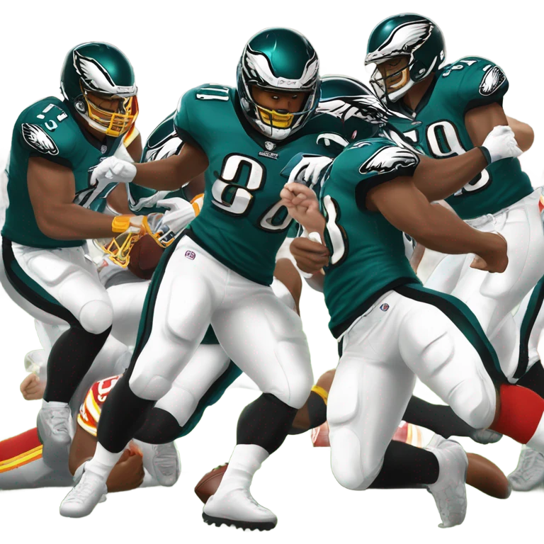 Eagles beating up chiefs emoji