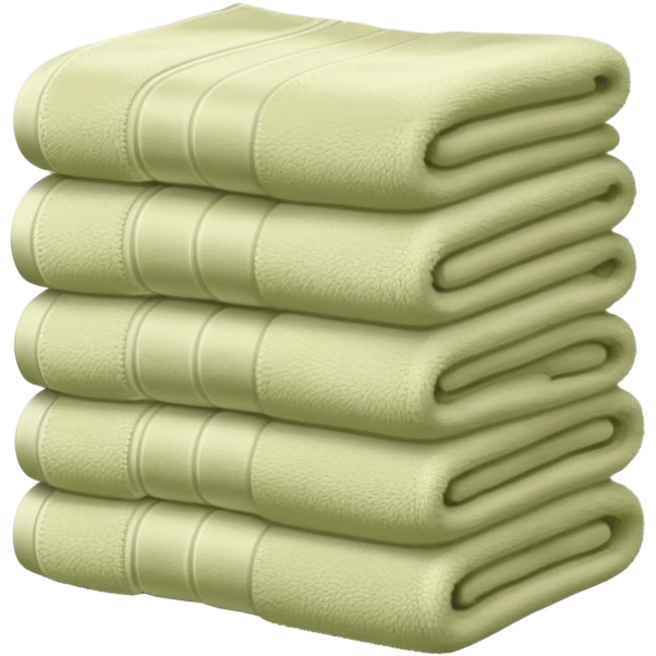 stack of towels in pale olive  emoji