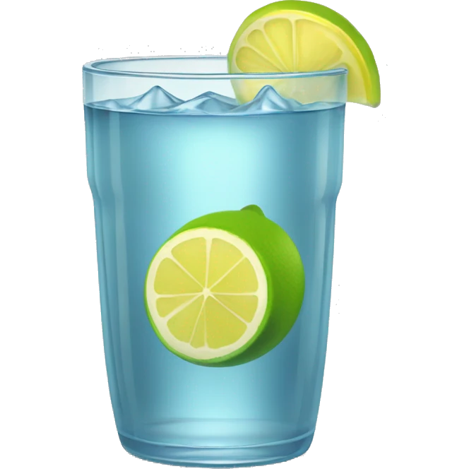 Vaso PEQUEÑO CON agua, hielo Y RODAJA DE LIMÓN emoji