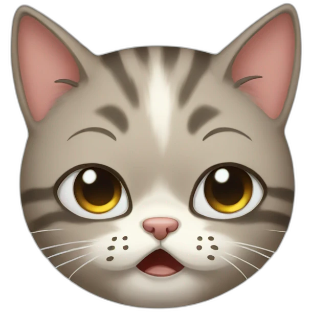 A cat is crying emoji