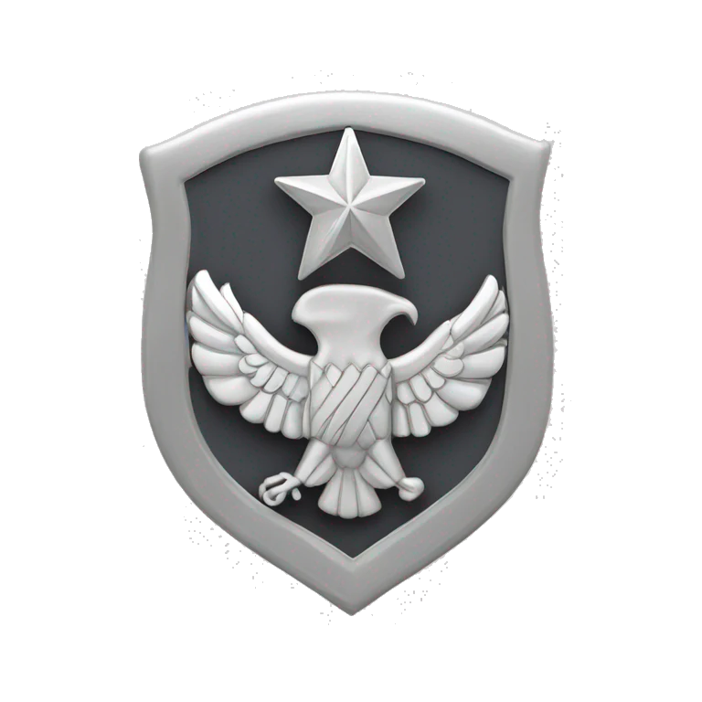 Silver Colonel Rank Insignia emoji