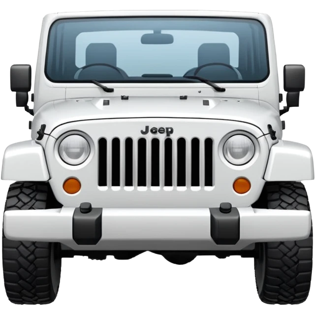 White outline jeep front emoji