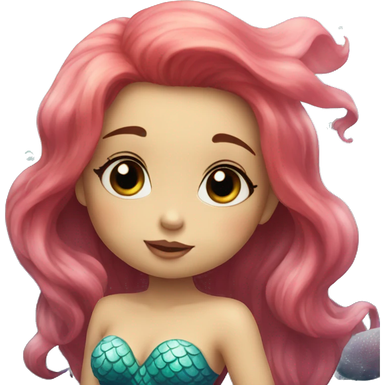 little cute mermaid kisses emoji