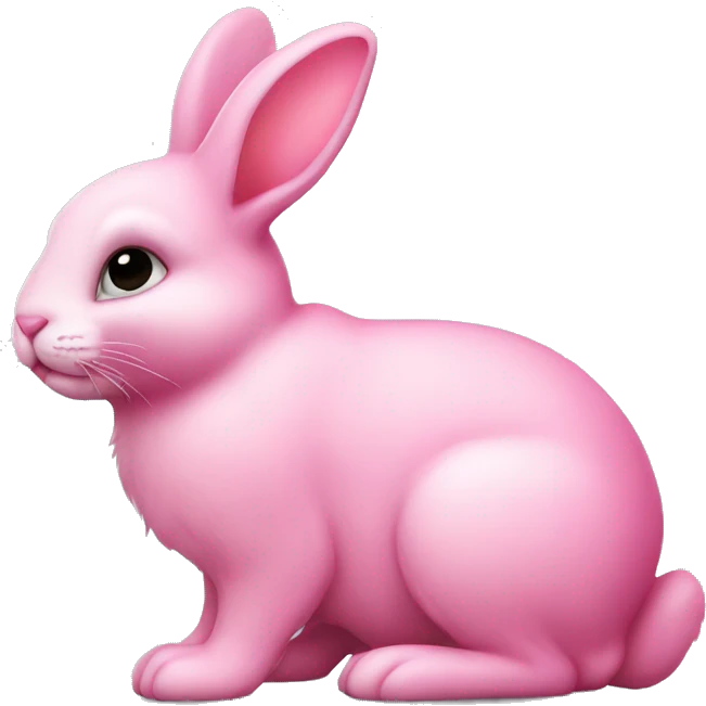 Pink bunny emoji