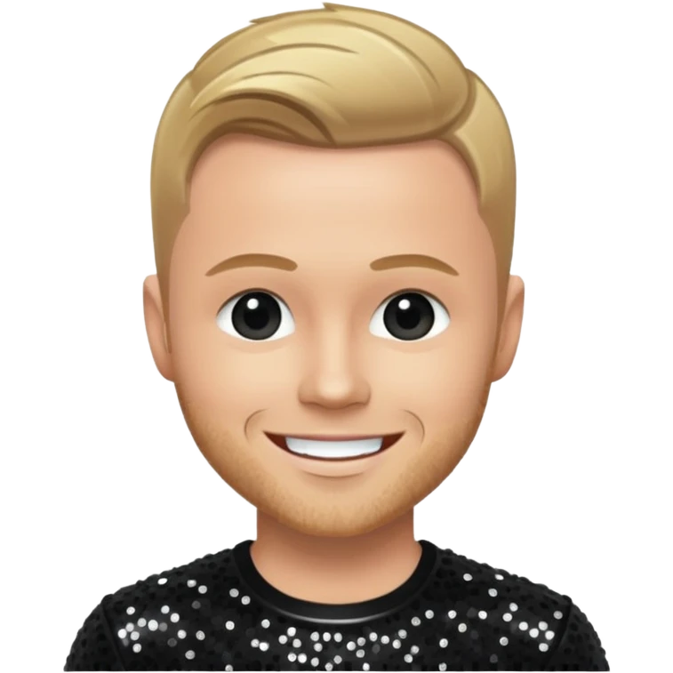 Nicky Byrne from Westlife with black sequin outfit emoji