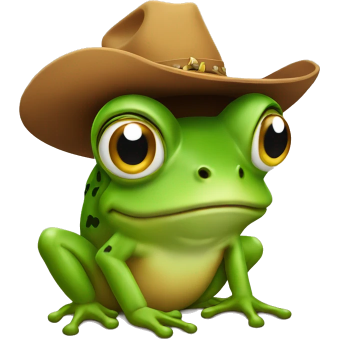 Frog with cowboy hat  emoji