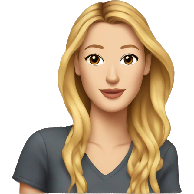 blake lively cartoon wearing tee emoji