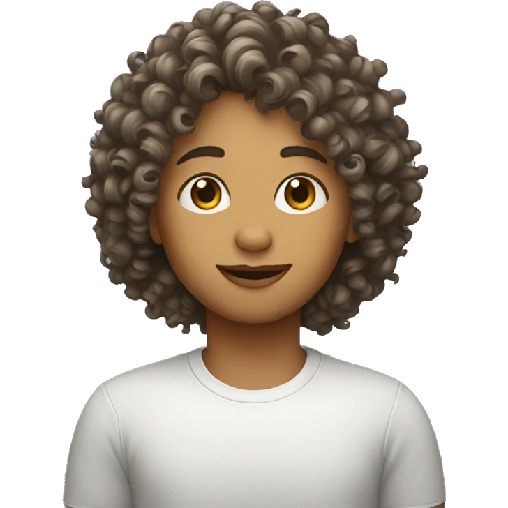 curly hair emoji