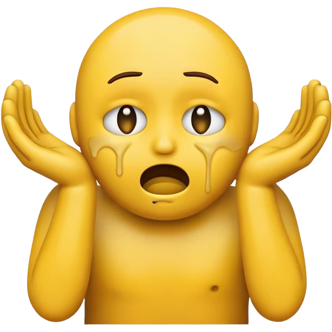 Basic emoji choking itself with both hands emoji