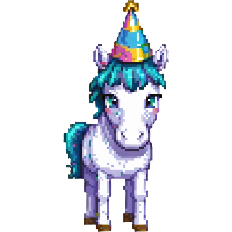 horse wearing a party hat emoji