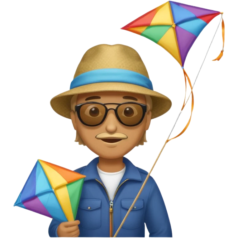 man with kite,Kite Flyers, big kite. emoji