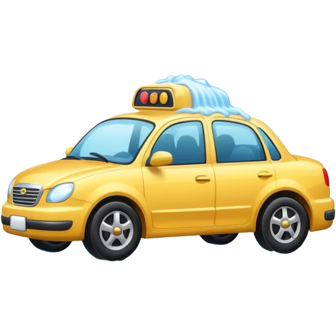 car wash with multiple cars lined up waiting emoji
