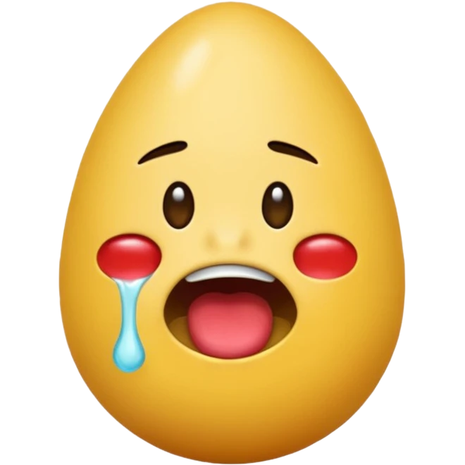 The crying 😭 emoji with the eggplanthh 🍆 emoji under its mouth emoji