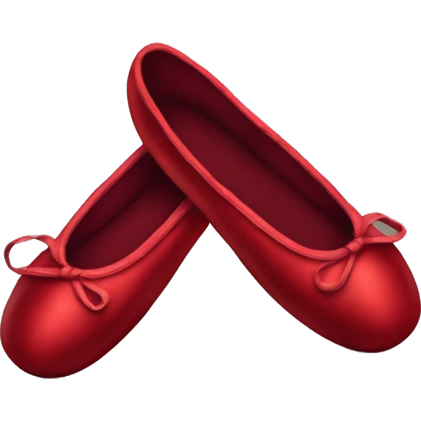 Deep red ballet slippers emoji