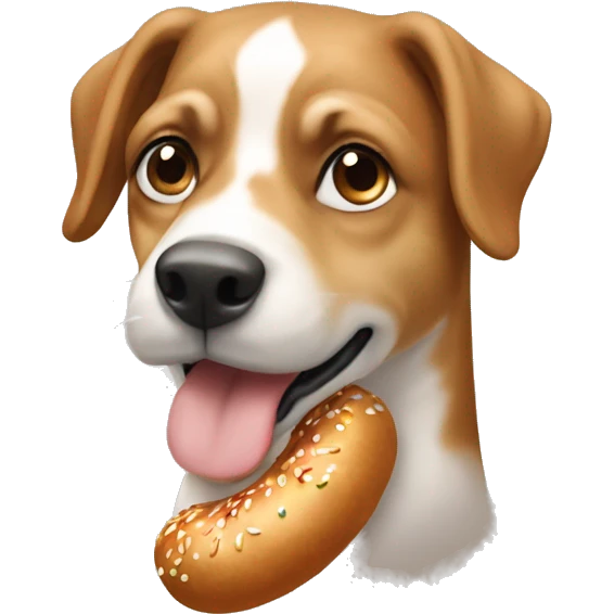 Simit ile köpek emoji