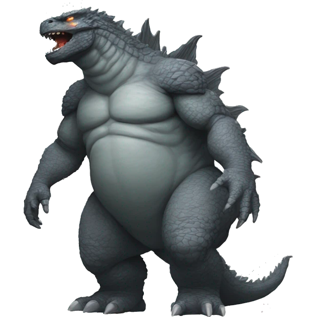 Godzilla obesity grey glow emoji