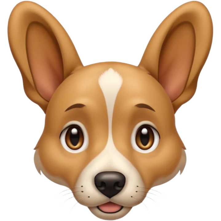 dog with big ear piercing on tip of the ear emoji