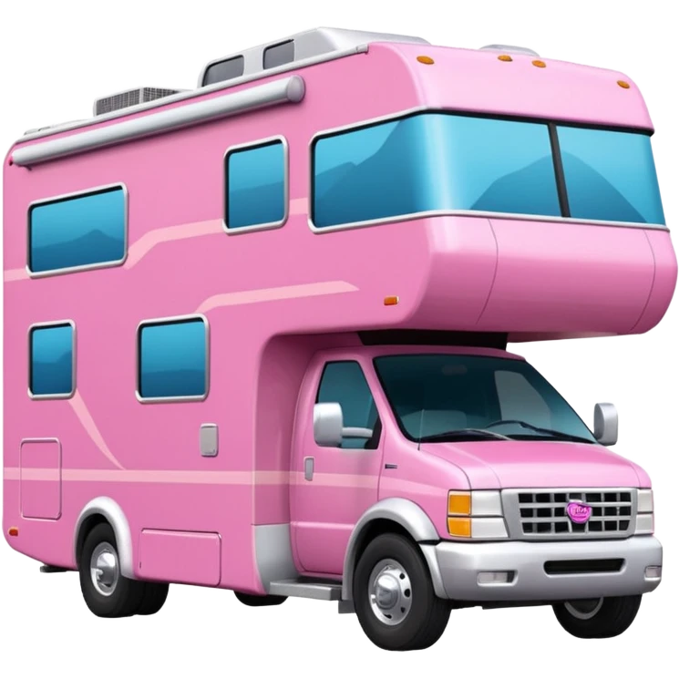 Aerodynamic Streamlined Barbie styled motor home rv off-roading rock-climbing 4x4 desert Winnebago  emoji