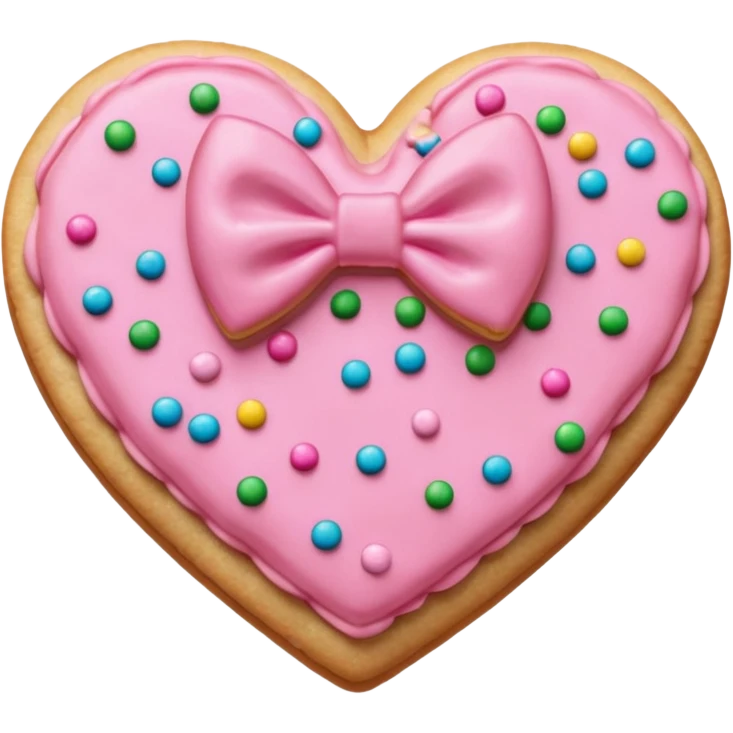 Coquette Christmas cookie emoji