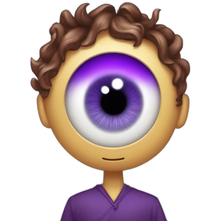 majestic godly violet iris eyeball serious intense symmetrical knowledgable emoji
