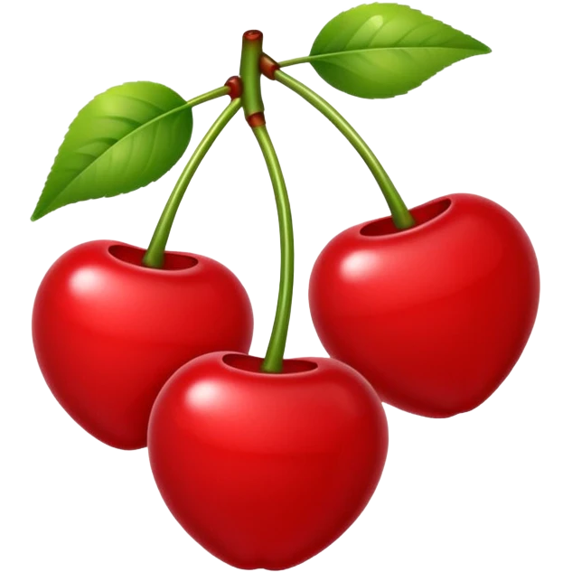 2 kersen met een steeltje emoji