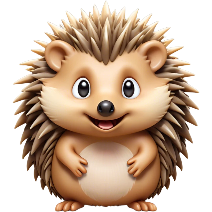 Cinematic Comical Hedgehog Portrait Emoji, Head tilted dramatically with an exaggeratedly surprised expression and wide, comically expressive eyes, featuring a small, spiky body with quills that seem to dance with playful energy, Simplified yet hilariously expressive features, highly detailed, glowing with a slightly sassy woodland glow, high shine, dramatic yet playful, stylized with an air of cheeky hedgehog mischief, soft glowing outline, capturing the essence of a meme-worthy hedgehog that looks ready to roll its way into viral fame! emoji