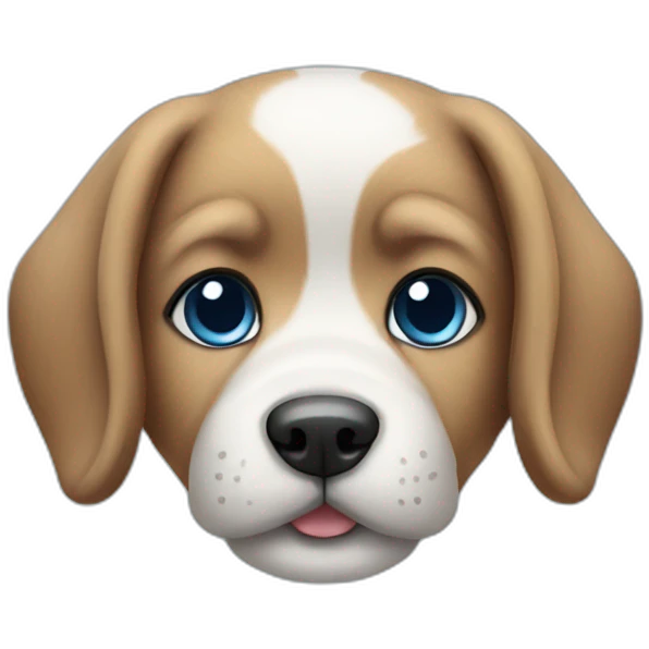 Cute dog blue emoji