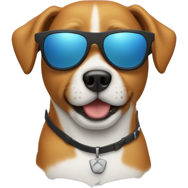 Dog with sunglasses emoji