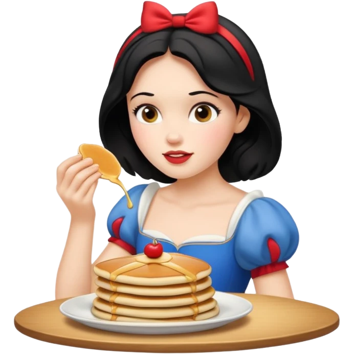 SnowWhite seal eating pancakes emoji