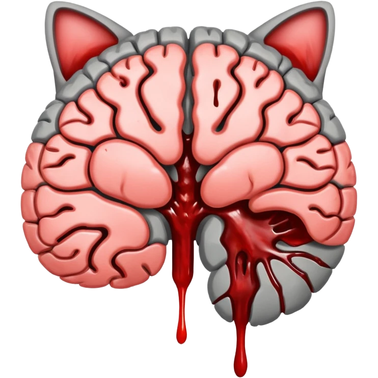 Kedinin beyni bıçaklandı emoji