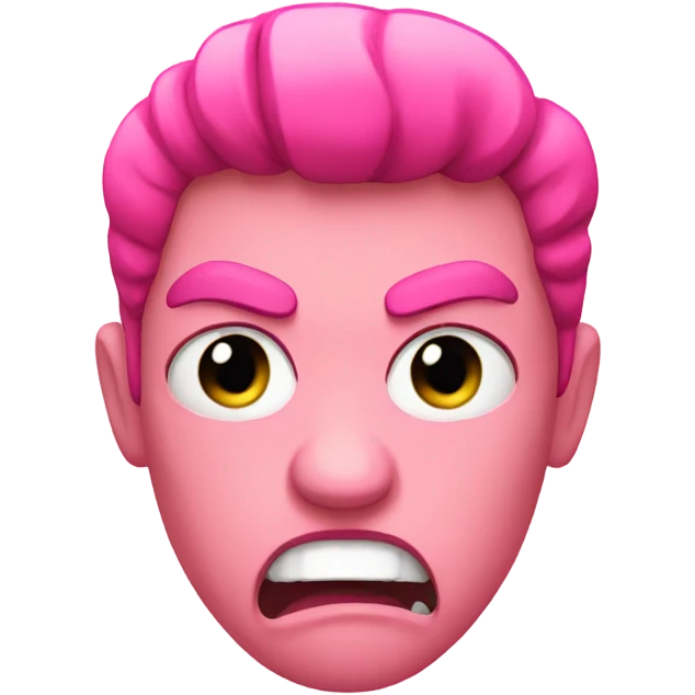 Pink angry emoji  emoji